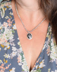 Morning Tide — Grey Sapphire, Ombre Labradorite & Rainbow Moonstone Necklace