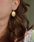 Pressed Hydrangea Ovals| Hydrangea Flower Impression Earrings| Botanical IMpression Jewelry