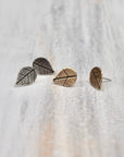 Pressed Leaf Studs
