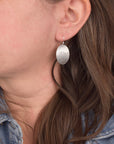 Pressed Hydrangea Ovals| Hydrangea Flower Impression Earrings| Botanical IMpression Jewelry