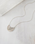 Crescent Leaf Necklace, Sterling Silver or Brass Botanical Pendant, Handmade Nature Jewelry