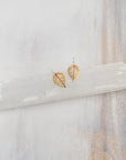 Pressed Leaf Dangle Earrings