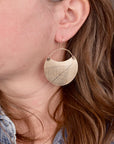 Turning Leaf Crescent Earrings
