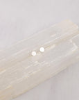 Full Moon Studs, Sterling Silver Disc Earrings, High Polish Minimalist Jewelry