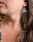 Dance With Me Earrings- Sterling Silver and Brass