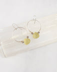 Lemon Jade Briolette Hoop Earrings | Handmade Sterling Silver Hoops | Artisan Gemstone Earrings