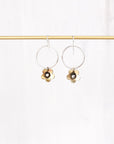 Canyon Moon Blossom Earrings, Botanical Dangle, Sterling Silver or Mixed Metal