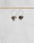 Hydrangea Floral Dangle Earrings| Botanical Flower Impression| Handmade Sterling Silver Earrings