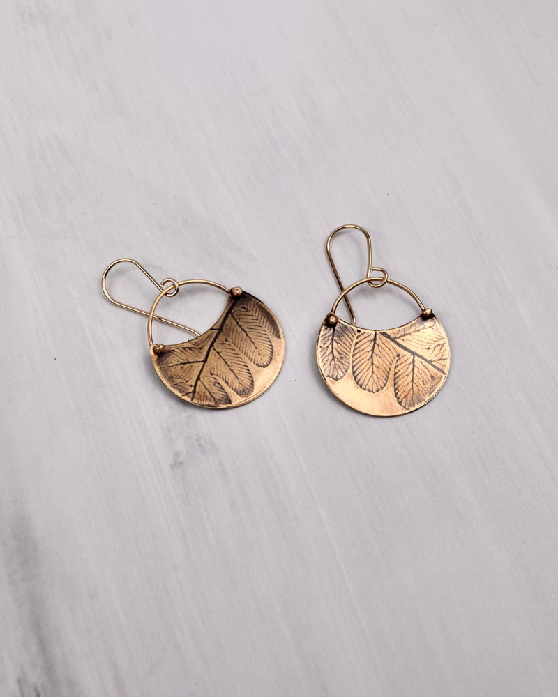 Fern Crescent Earrings