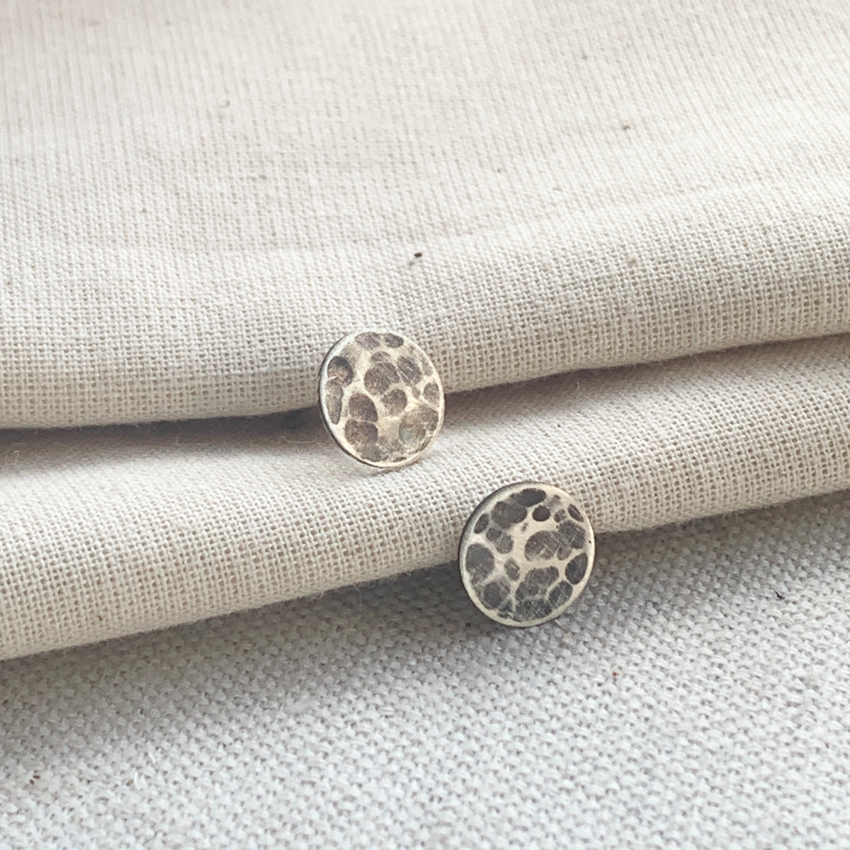 Night Moon Studs in Sterling Silver
