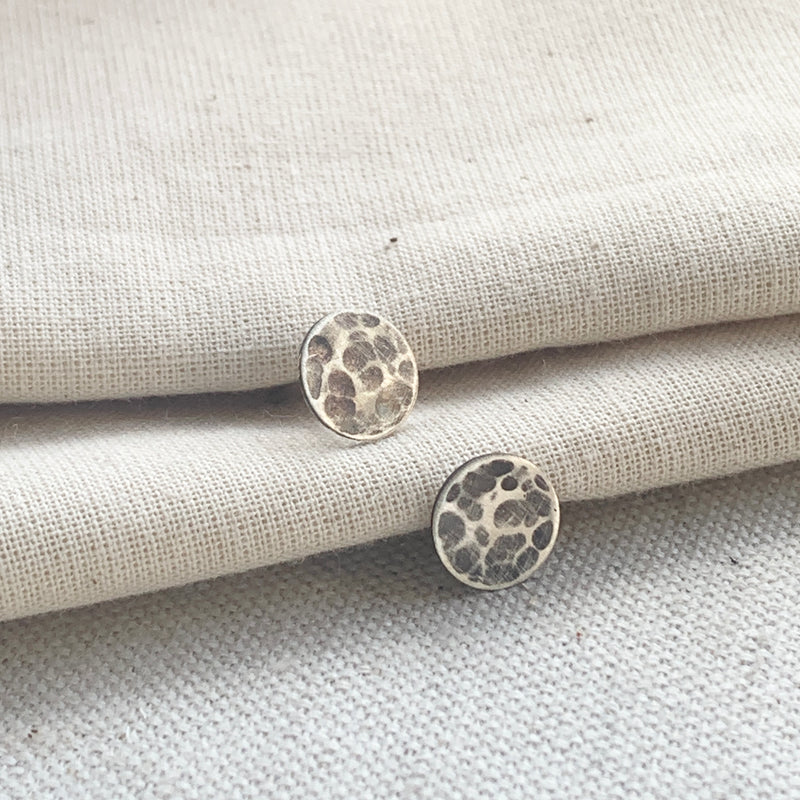 Night Moon Studs in Sterling Silver
