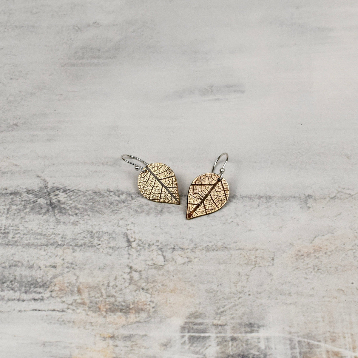 Pressed Leaf Dangle Earrings