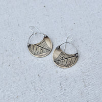 Leaf Crescent Earring: Sterling Silver or Brass