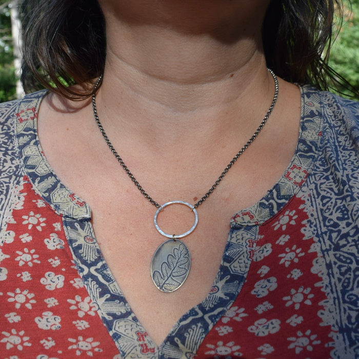 Fern Moon Necklace: Sterling Silver or Brass