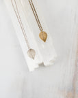 Leaf Necklace Silver | Botanical Leaf Impression | Handmade Sterling Silver Delicate Nature Necklace
