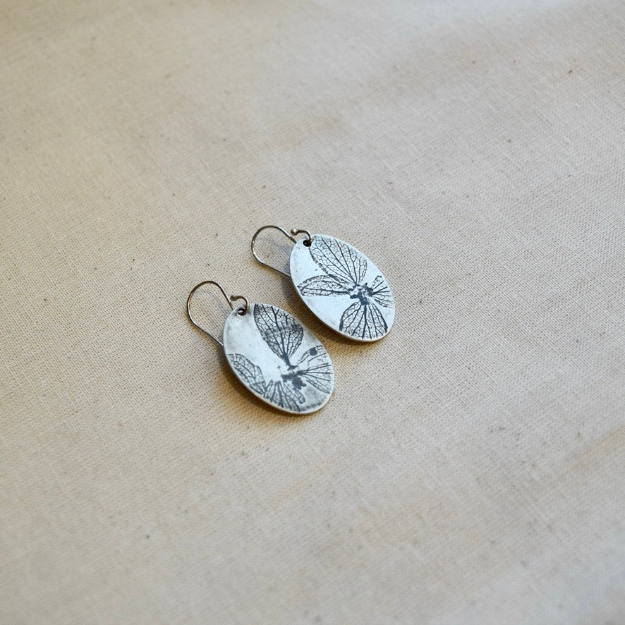 Hydrangea Ovals : Brass or Sterling Silver