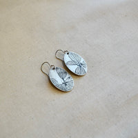 Hydrangea Ovals : Brass or Sterling Silver