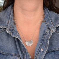 Turning Leaf Crescent Necklace