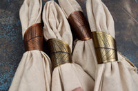 Leaf Impression Napkin Ring Set
