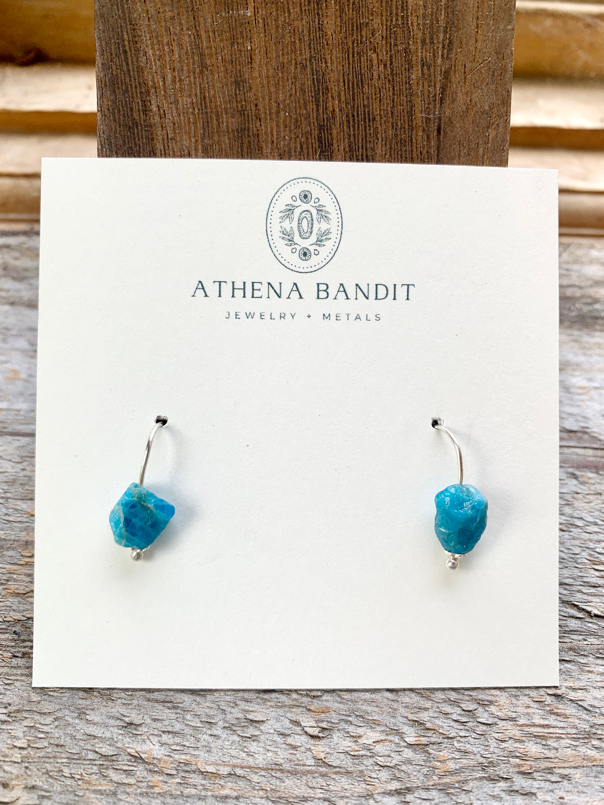 Raw Gemstone Droplet Earrings | Handmade Sterling Silver | Artisan Birthstone Earrings