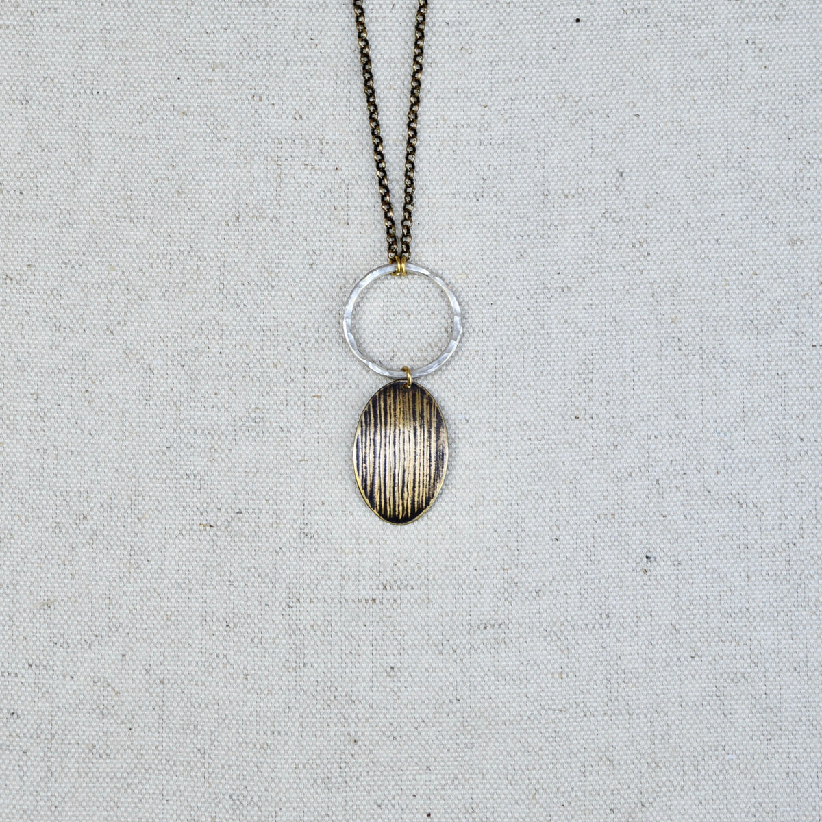 Woodland Moon Necklace: Sterling Silver or Brass