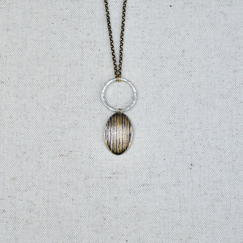 Woodland Moon Necklace: Sterling Silver or Brass