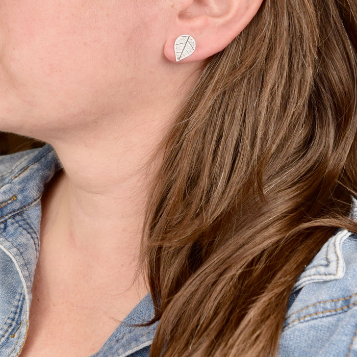 Pressed Leaf Studs