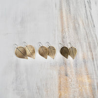 Pressed Leaf Dangle Earrings
