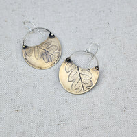 Fern Crescent Earring: Sterling Silver or Brass