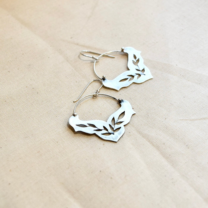 Sweetgrass Fancy Crescent: Brass or Sterling Silver