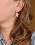 Pressed Leaf Dangle Earrings