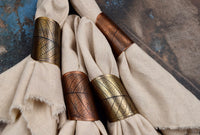 Leaf Impression Napkin Ring Set