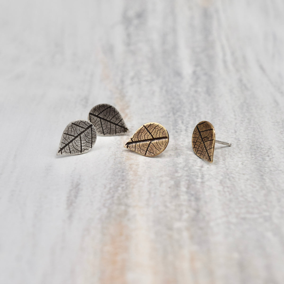 Pressed Leaf Studs