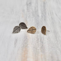 Pressed Leaf Studs