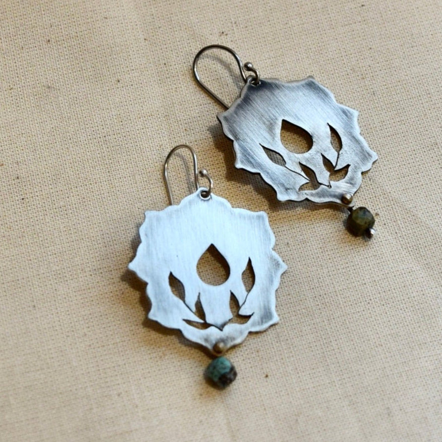 Sweetgrass Flower: Sterling Silver or Brass