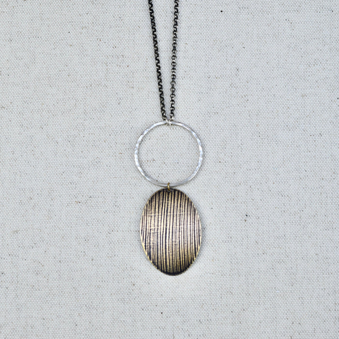 Woodland Moon Necklace: Sterling Silver or Brass