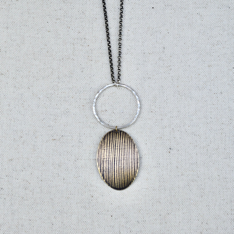 Woodland Moon Necklace: Sterling Silver or Brass