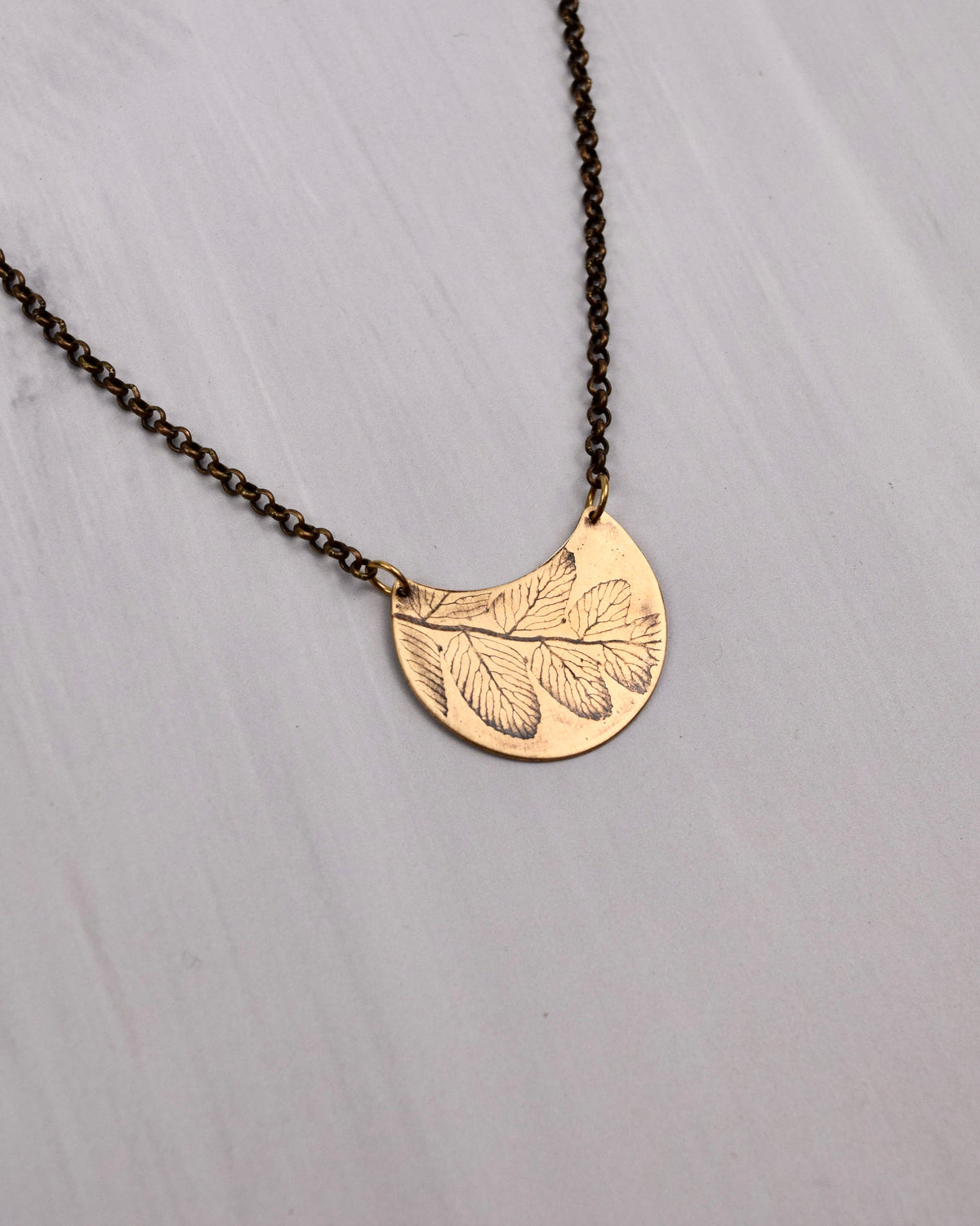 Fern Crescent Necklace