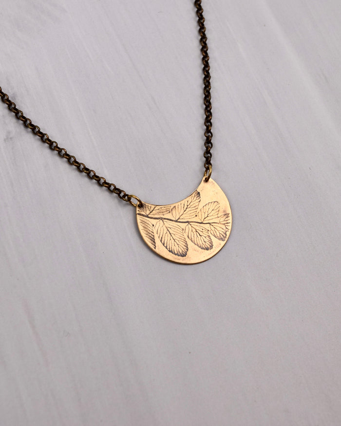 Fern Crescent Necklace