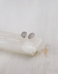 Hydrangea Petal Stud Earrings | Botanical Petal Impression | Handmade Sterling Silver or Brass Post Earrings