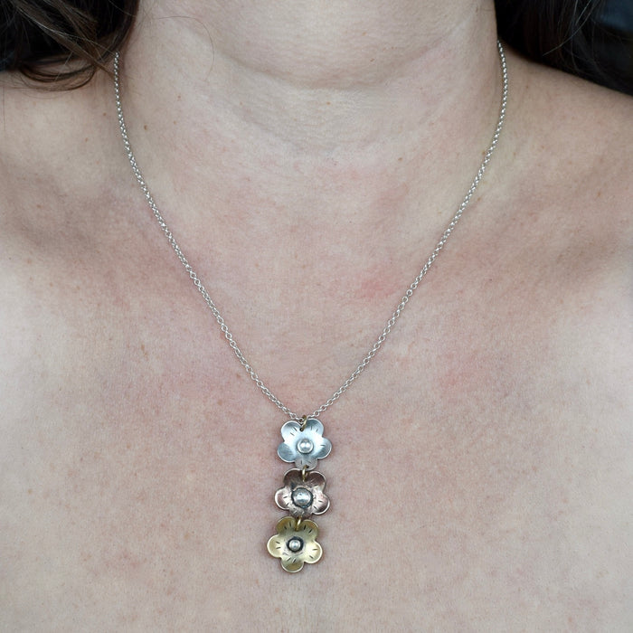 Canyon Flower Cluster Drop Necklace