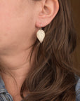 Pressed Leaf Dangle Earrings