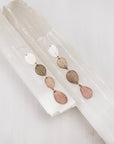 Hydrangea Petal Drop Earrings | Botanical Flower Impression | Handmade Ombré Dangle Earrings