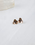 Hydrangea Floral Stud Earrings | Botanical Flower Impression | Handmade Sterling Silver Post Earrings