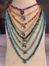 Canyon Blossom  Necklace with Teal Blue Apatite