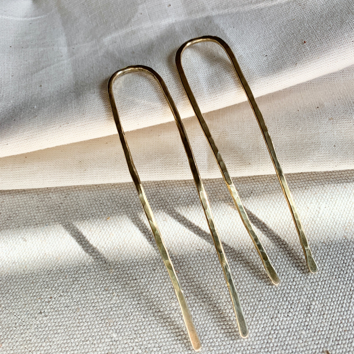 Hammered French Hair Pin Set