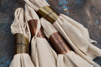 Leaf Impression Napkin Ring Set