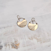 Turning Leaf Crescent Earrings