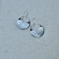 Fern Crescent Earring: Sterling Silver or Brass