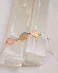 Hydrangea Petal Ombré Bracelet | Botanical Petal Impression | Handmade Sterling Silver Bracelet